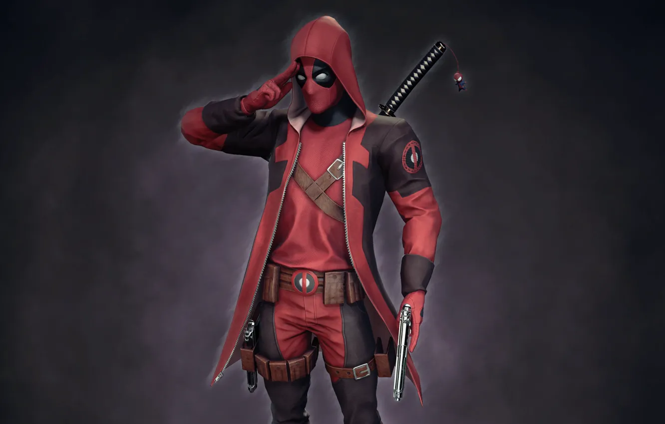 Фото обои оружие, арт, art, Deadpool, Дэдпул