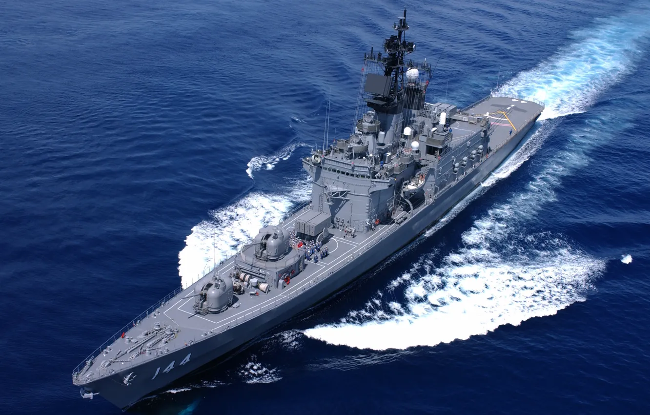 Фото обои корабль, Япония, боевой, "Kurama", DDH-144