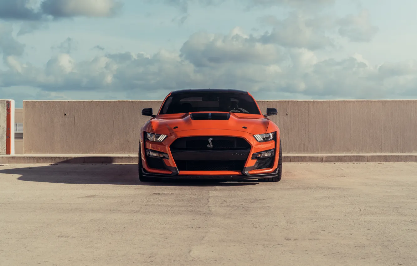 Фото обои Mustang, Shelby, GT500, Orange
