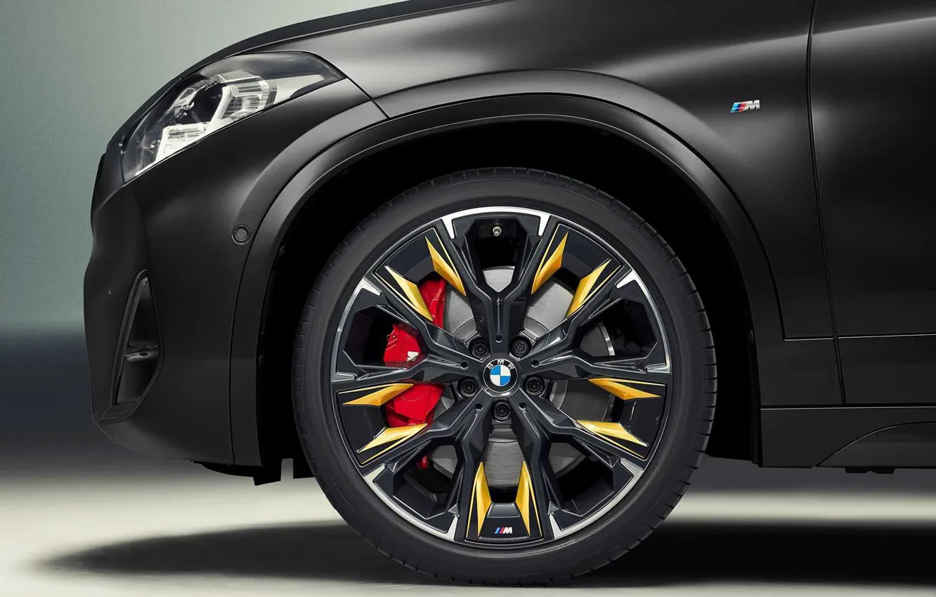 Фото обои колесо, диск, BMW X2, 2022, Edition GoldPlay, часть автомашины