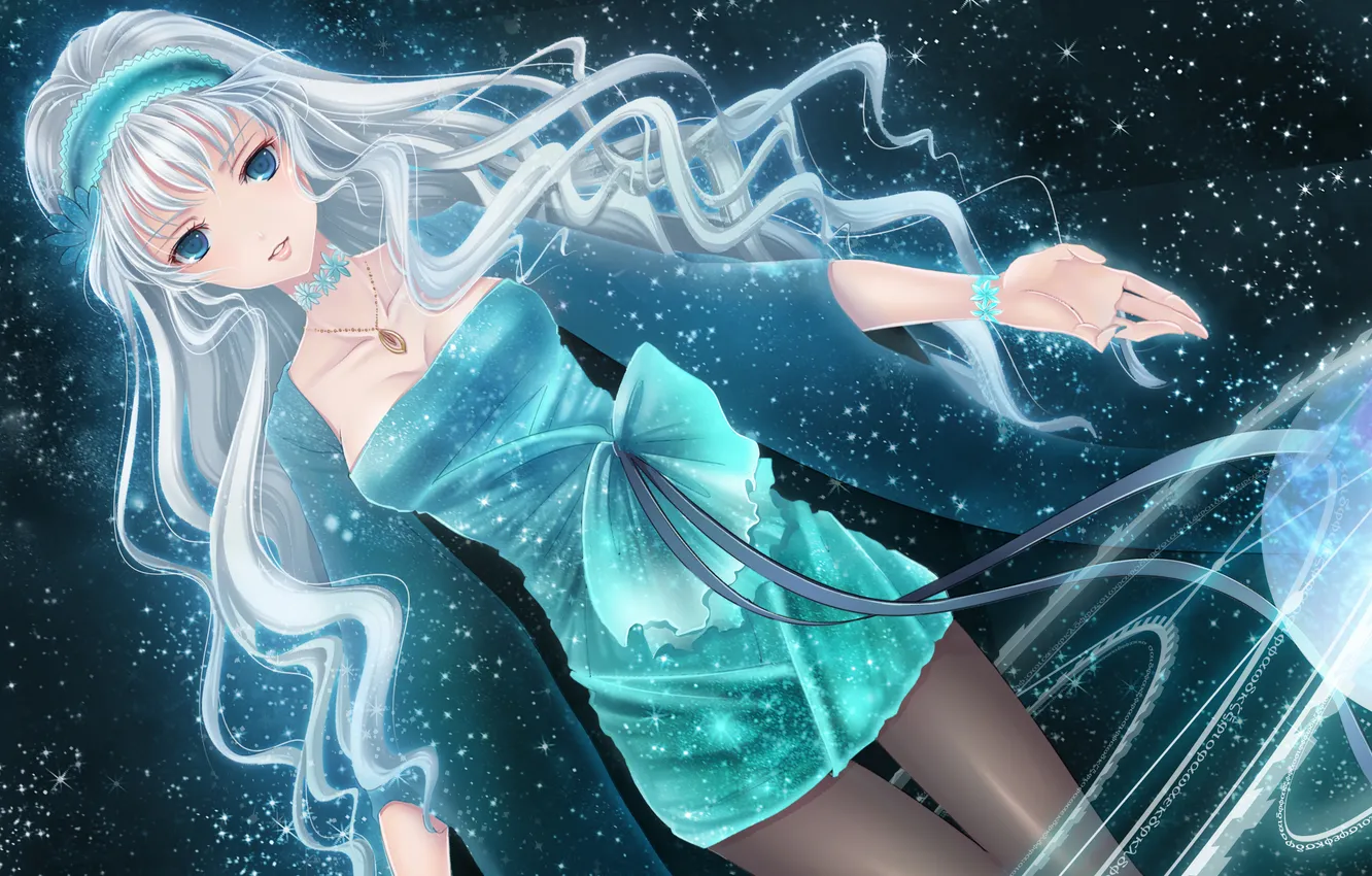 Фото обои цветок, девушка, звезды, кулон, цепочка, ободок, Macross Frontier, Sheryl Nome