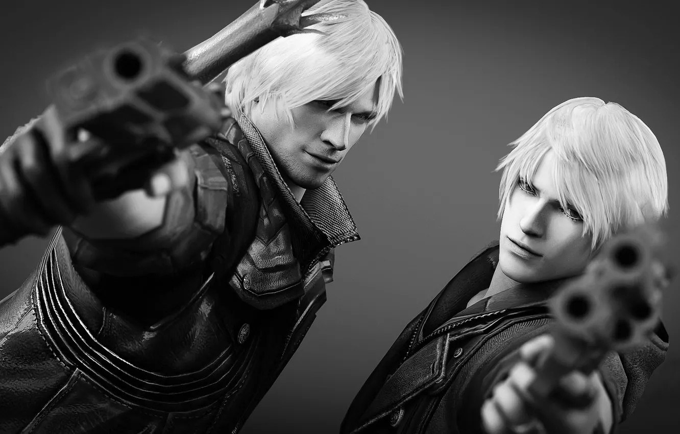 Фото обои пистолет, Dante, Nero, devil may cry, capcom