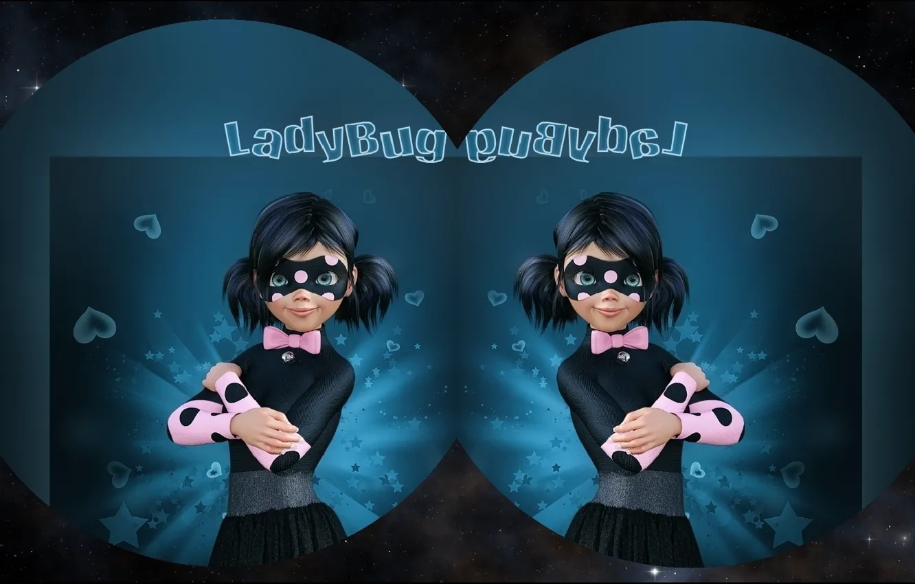 Фото обои двое, Art, two, Леди Баг, для дети, for kids, wallpaper 1920x1080, LadyBug