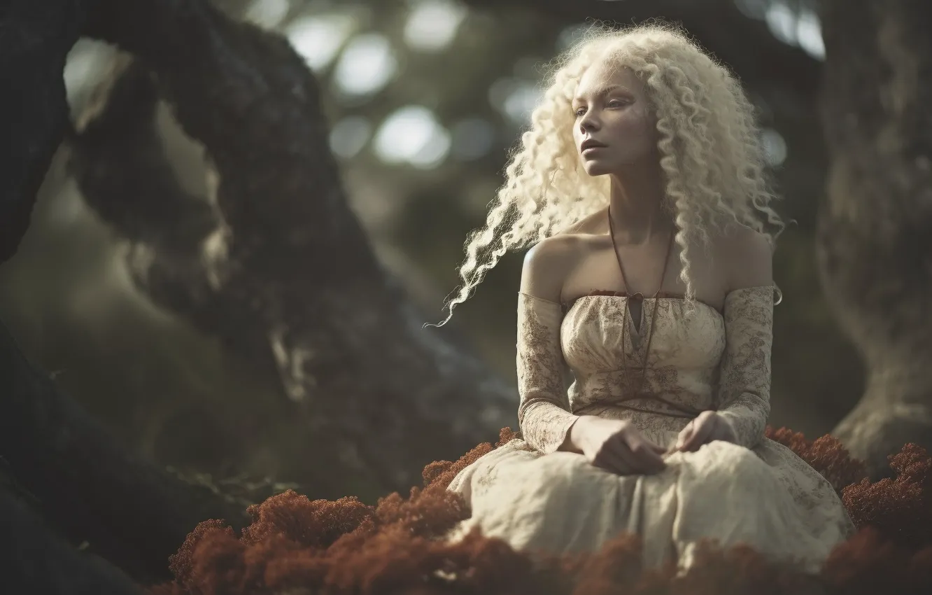 Фото обои девушка, природа, ИИ-арт, НЕЙРОСЕТЬ