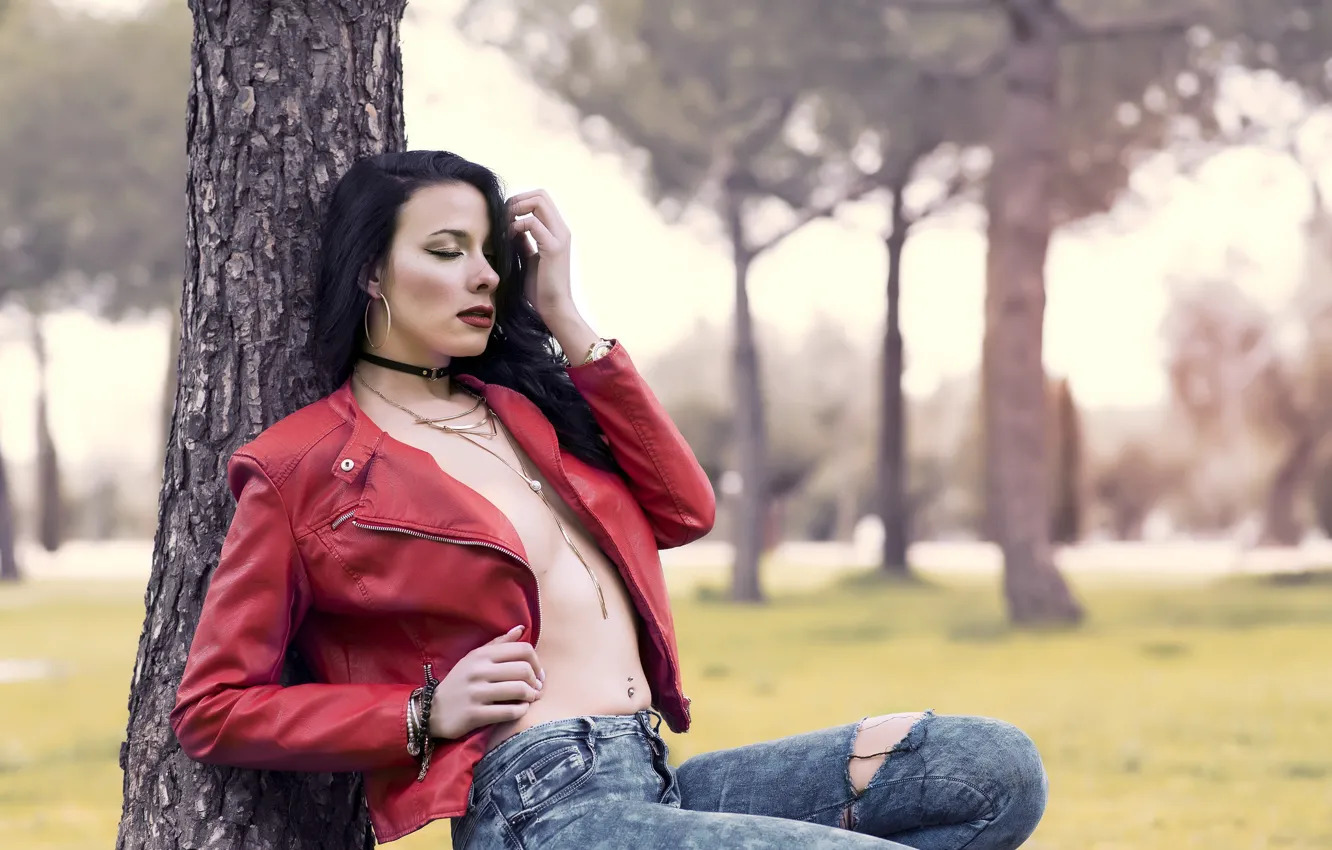 Фото обои девушка, поза, Julia