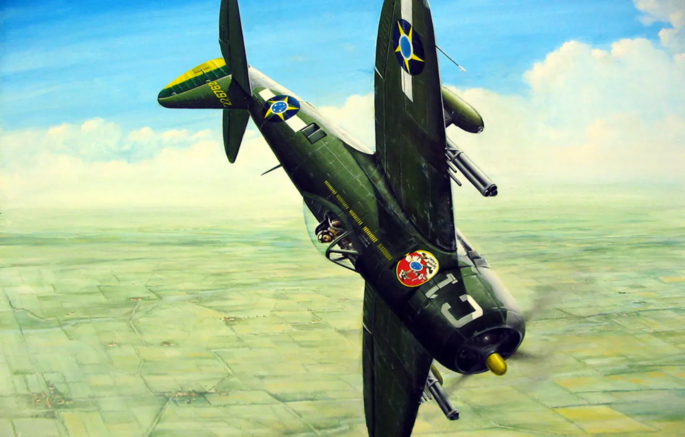 Фото обои war, FAB, WW2, P-47 Thunderbolt, Brazilian Air Force