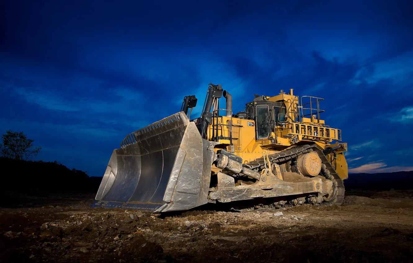 Фото обои cat, caterpillar, dozer, d11 xe