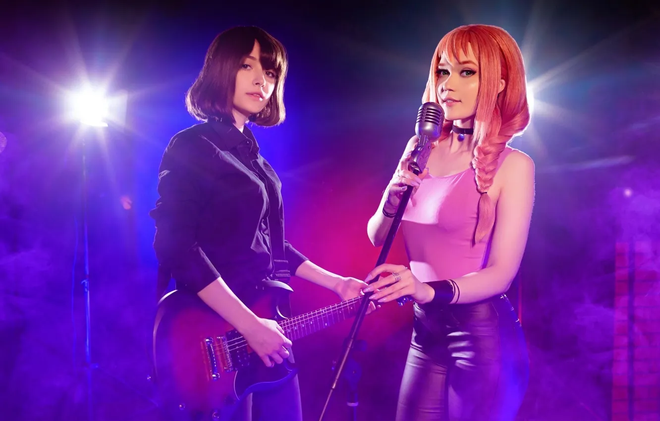 Фото обои music, girl, couple, cosplay