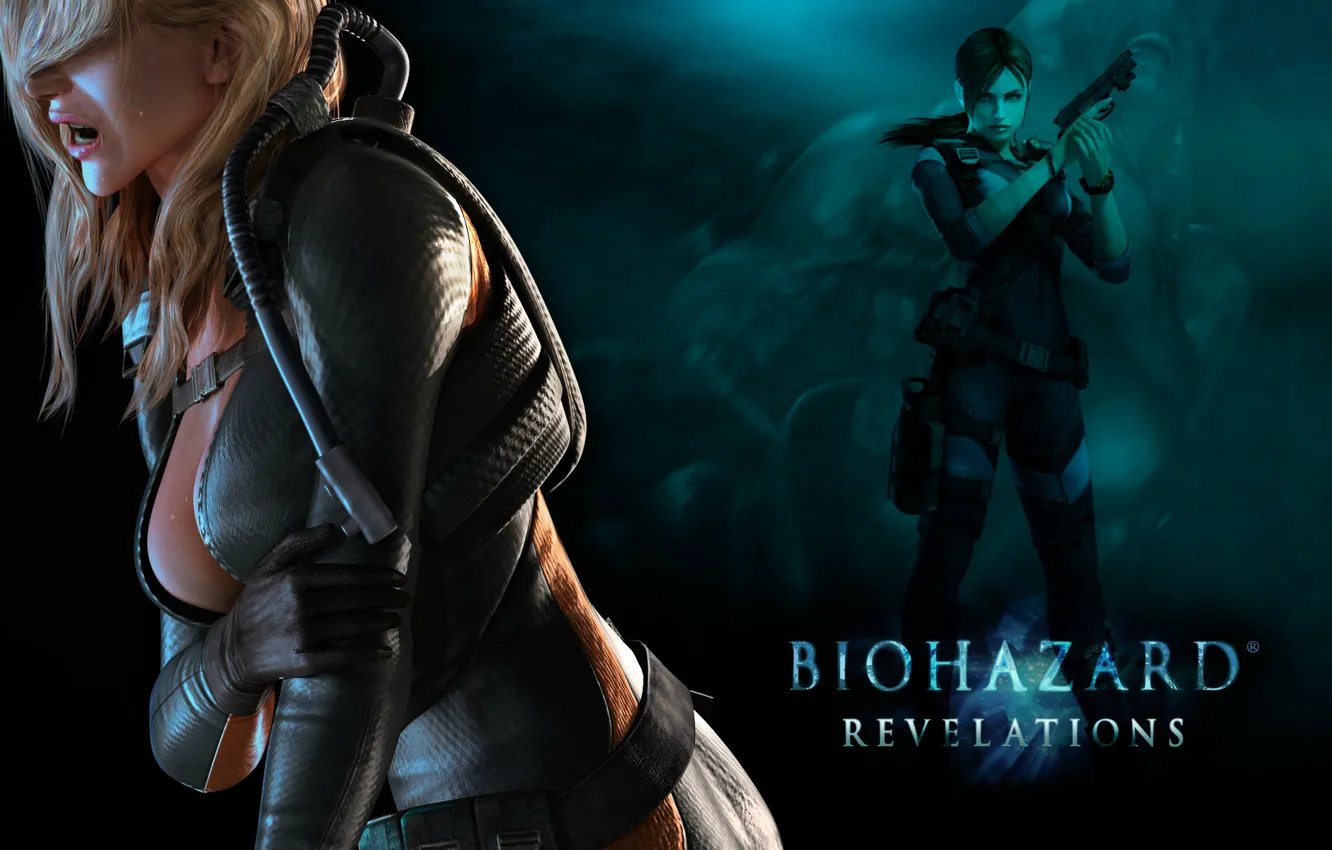 Фото обои грудь, пистолет, оружие, Resident Evil, Resident Evil: Revelations, Jill Valentine, Biohazard: Revelations, Rachel