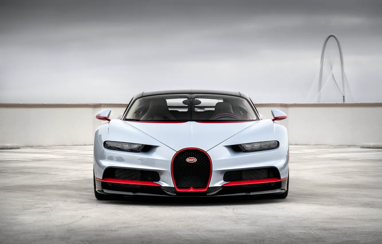 Фото обои Bugatti, Front, View, Chiron