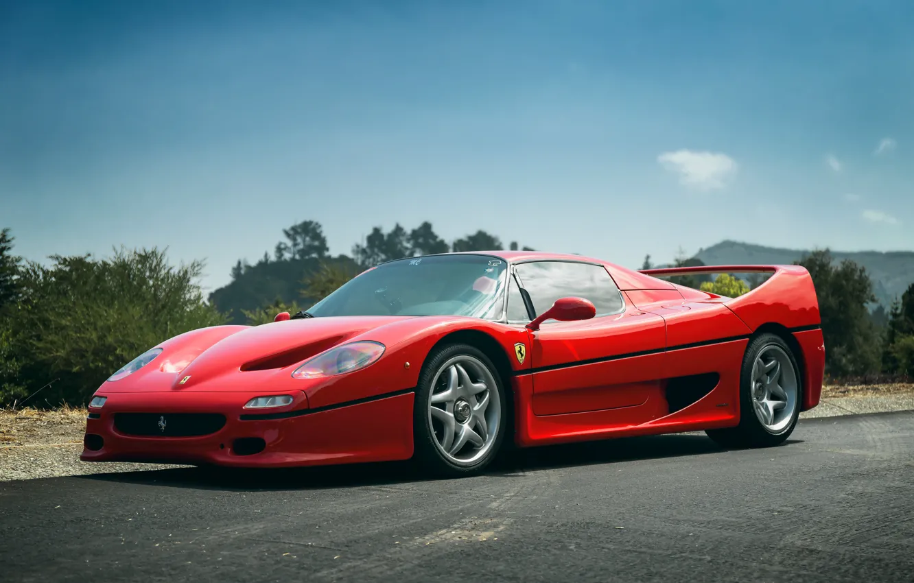 Фото обои Ferrari, Red, F50