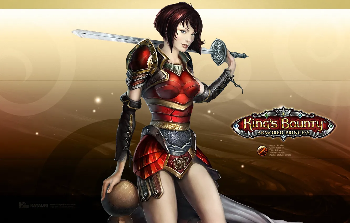 Фото обои girl, kings bounty, armored princess