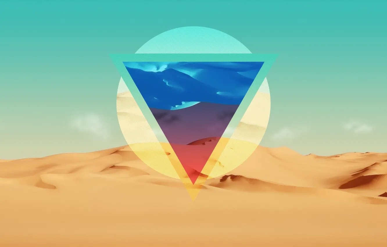 Фото обои линии, абстракция, пустыня, цвет, треугольник