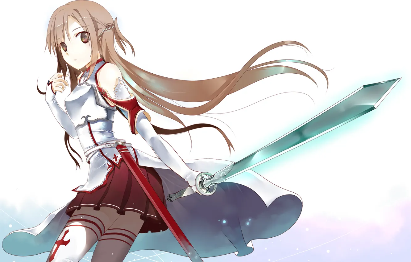 Фото обои Art, Yuuki Asuna, Sword Art Online, Komori