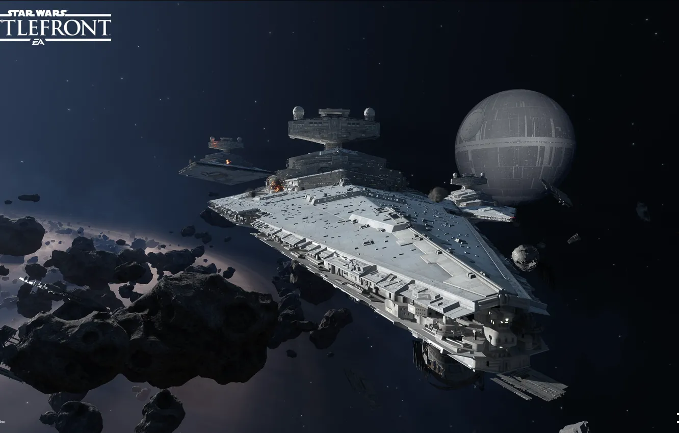 Фото обои корабль, шар, Star Wars Battlefront