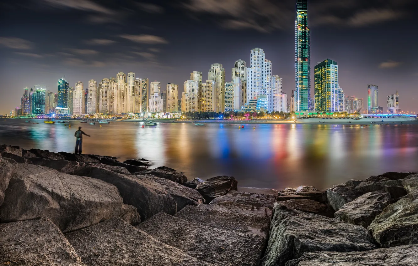 Фото обои Dubai, Jumeirah Beach Residence, Fisherman