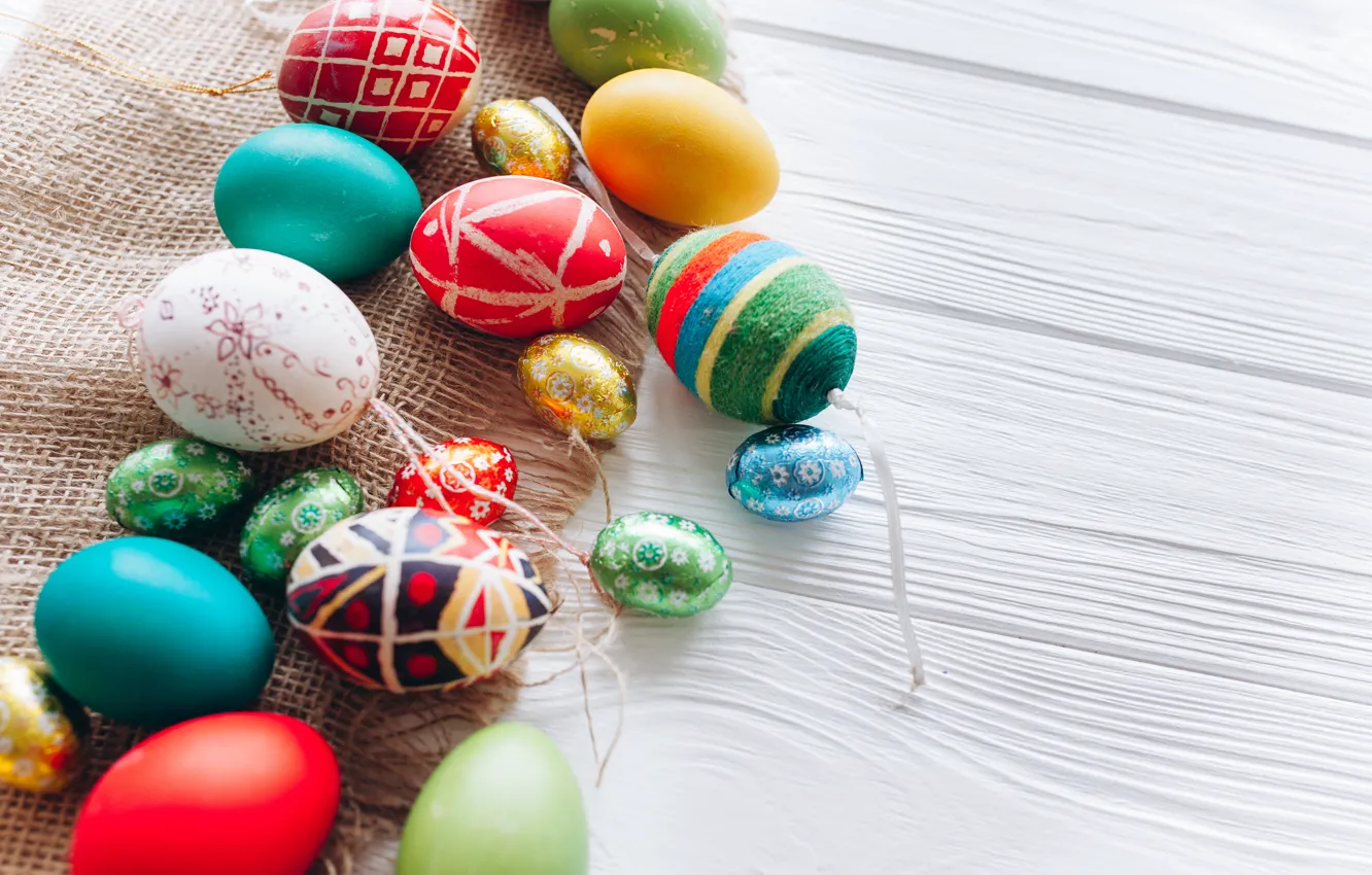 Фото обои яйца, весна, colorful, Пасха, wood, spring, Easter, eggs