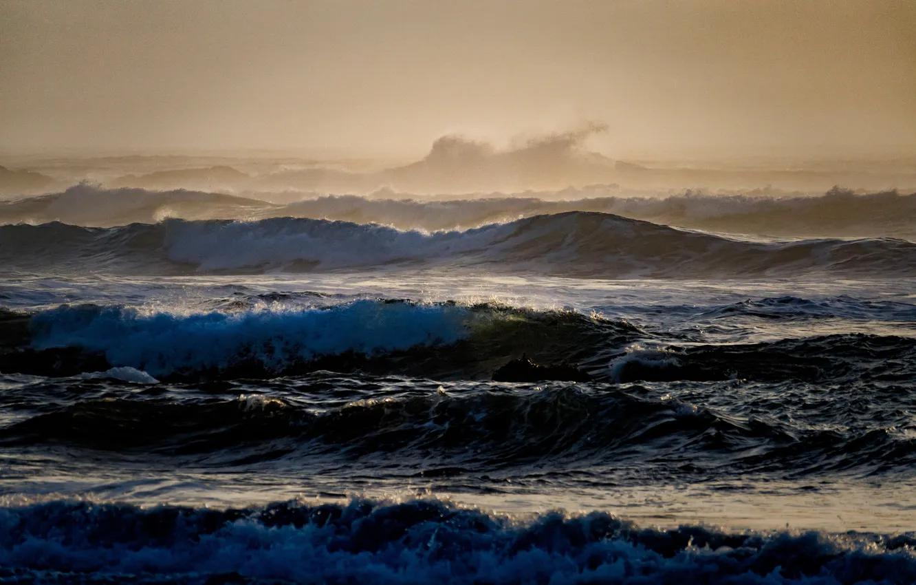 Фото обои море, волны, вода, шторм