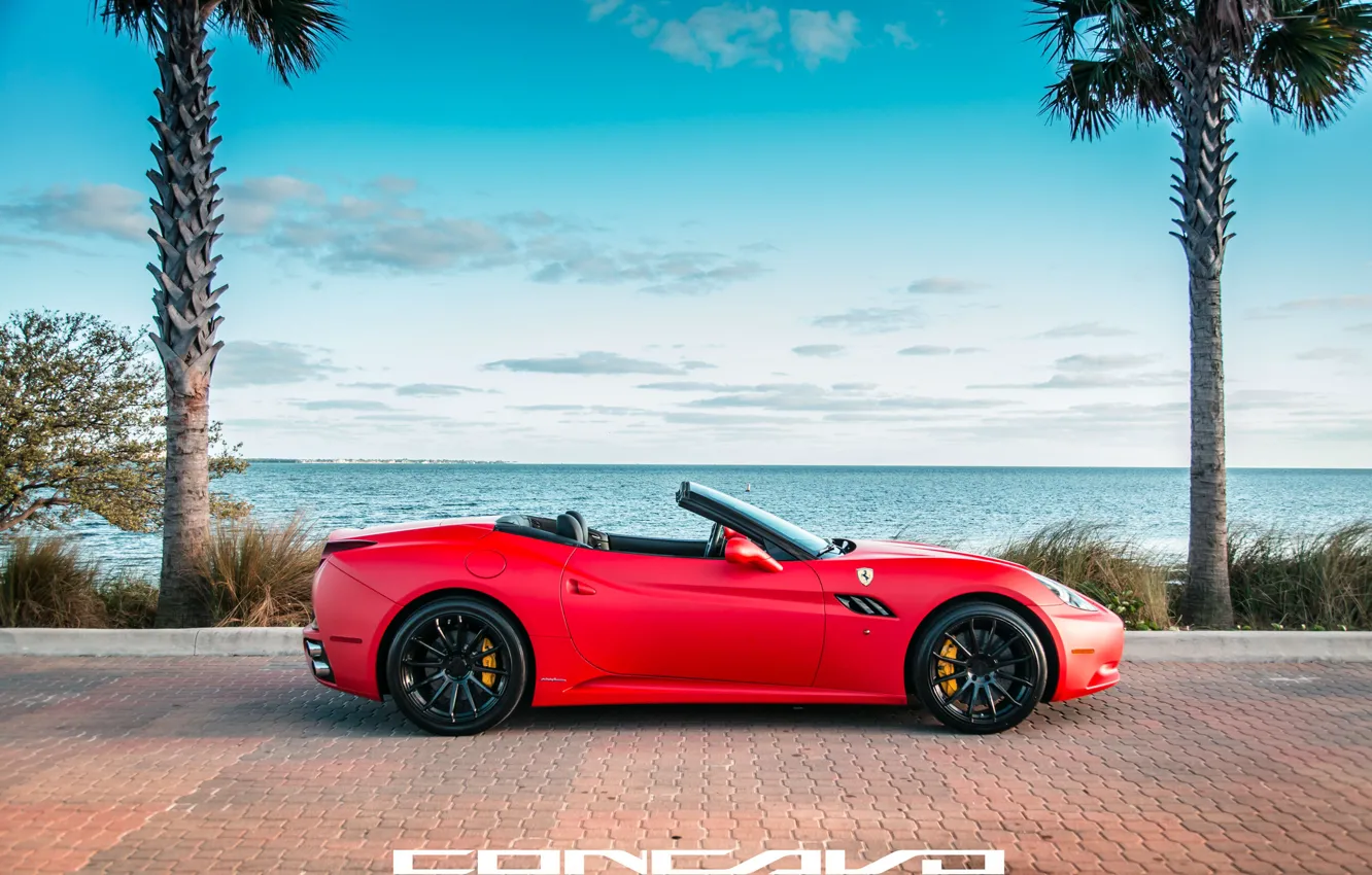 Фото обои машина, авто, Ferrari, auto, California, бок, Wheels, Concavo