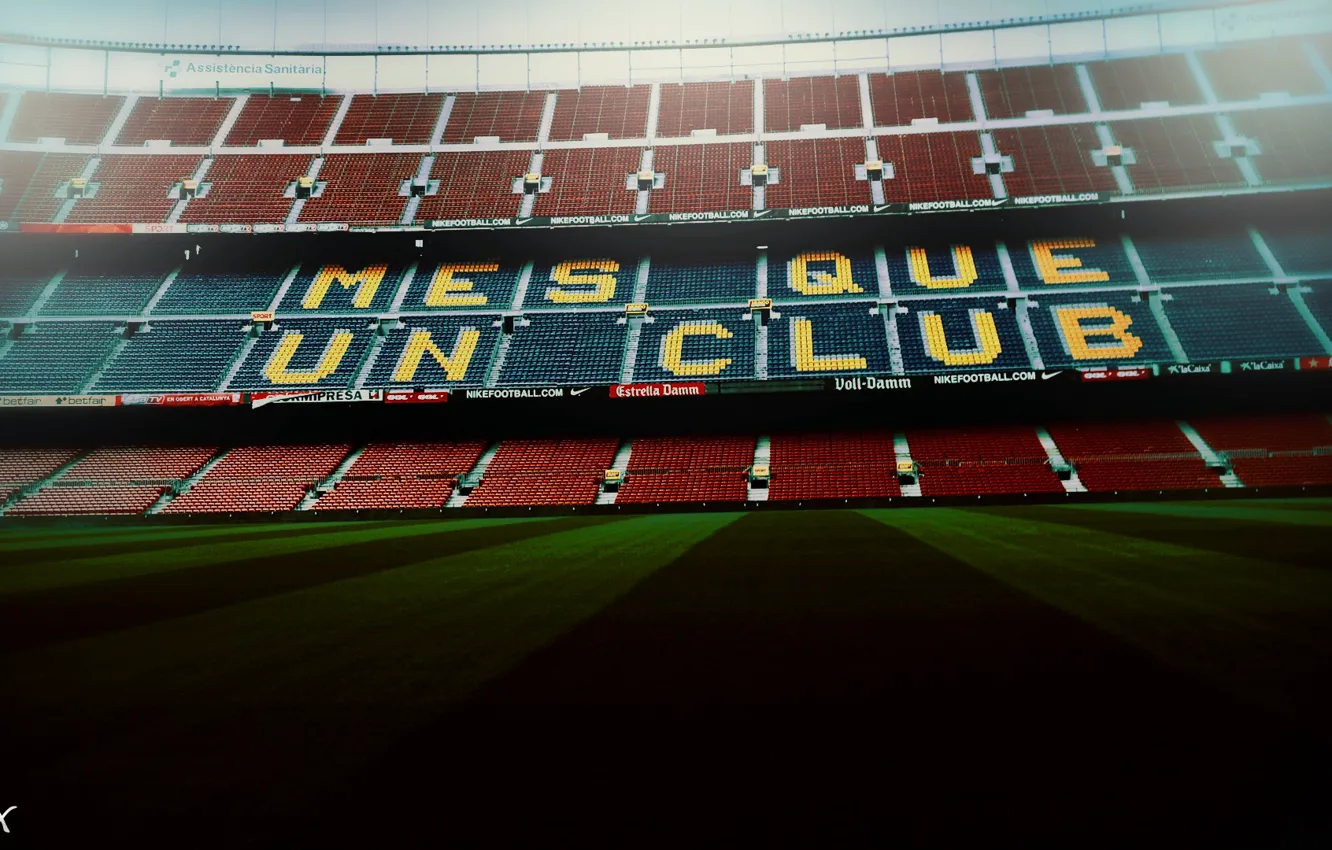 Фото обои Барселона, Barcelona, Camp Nou, Камп Ноу, футбольный стадион