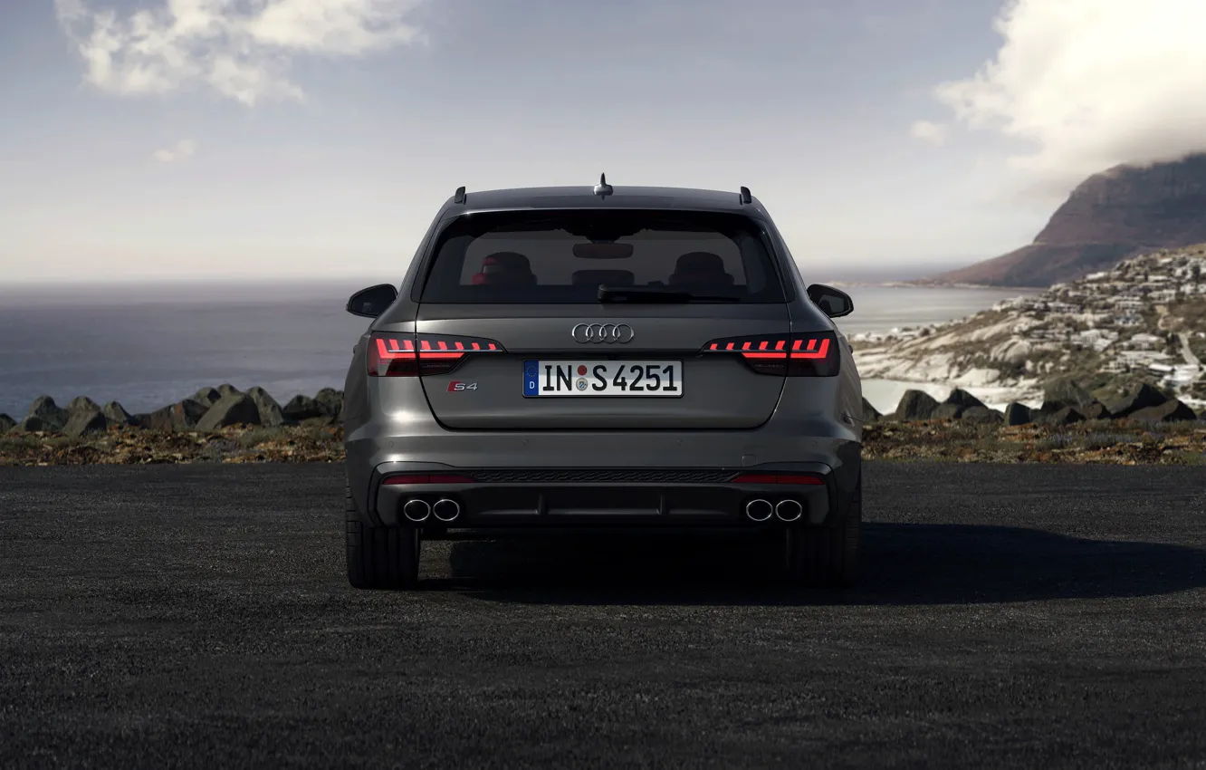 Фото обои Audi, вид сзади, универсал, 2019, A4 Avant, S4 Avant