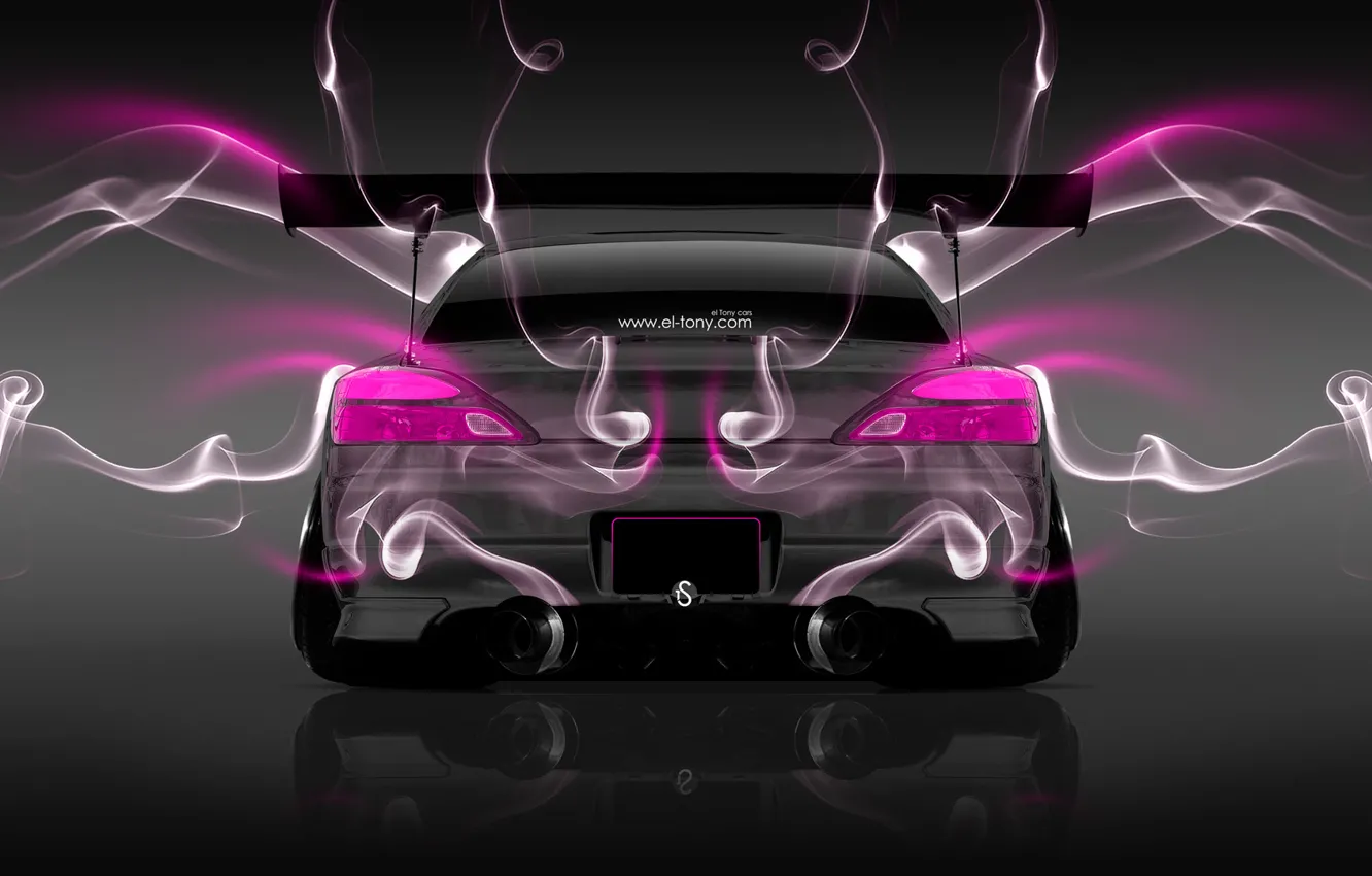 Фото обои Pink, Дым, Ниссан, S15, Silvia, Nissan, Фотошоп, Neon