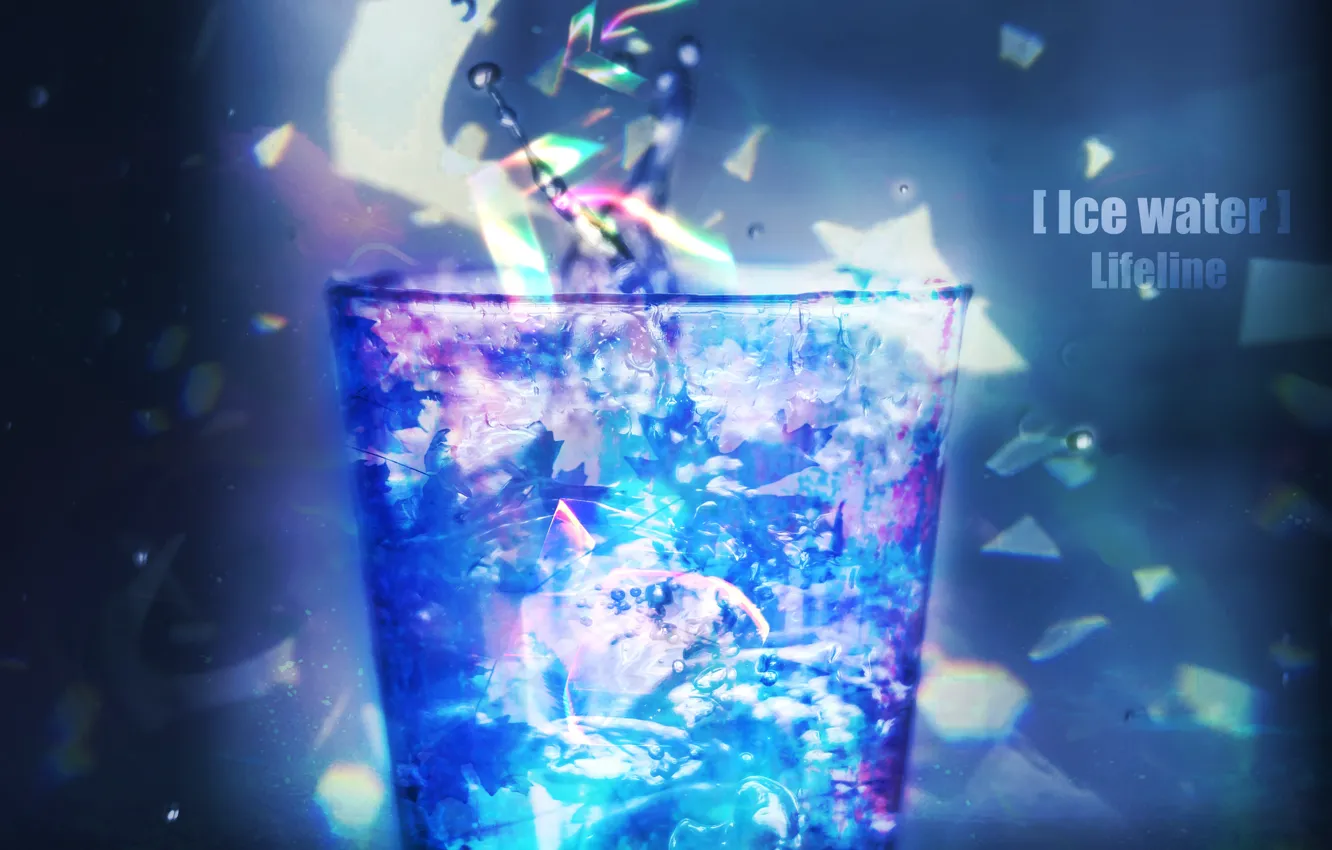 Фото обои лед, вода, стакан, by Lifeline