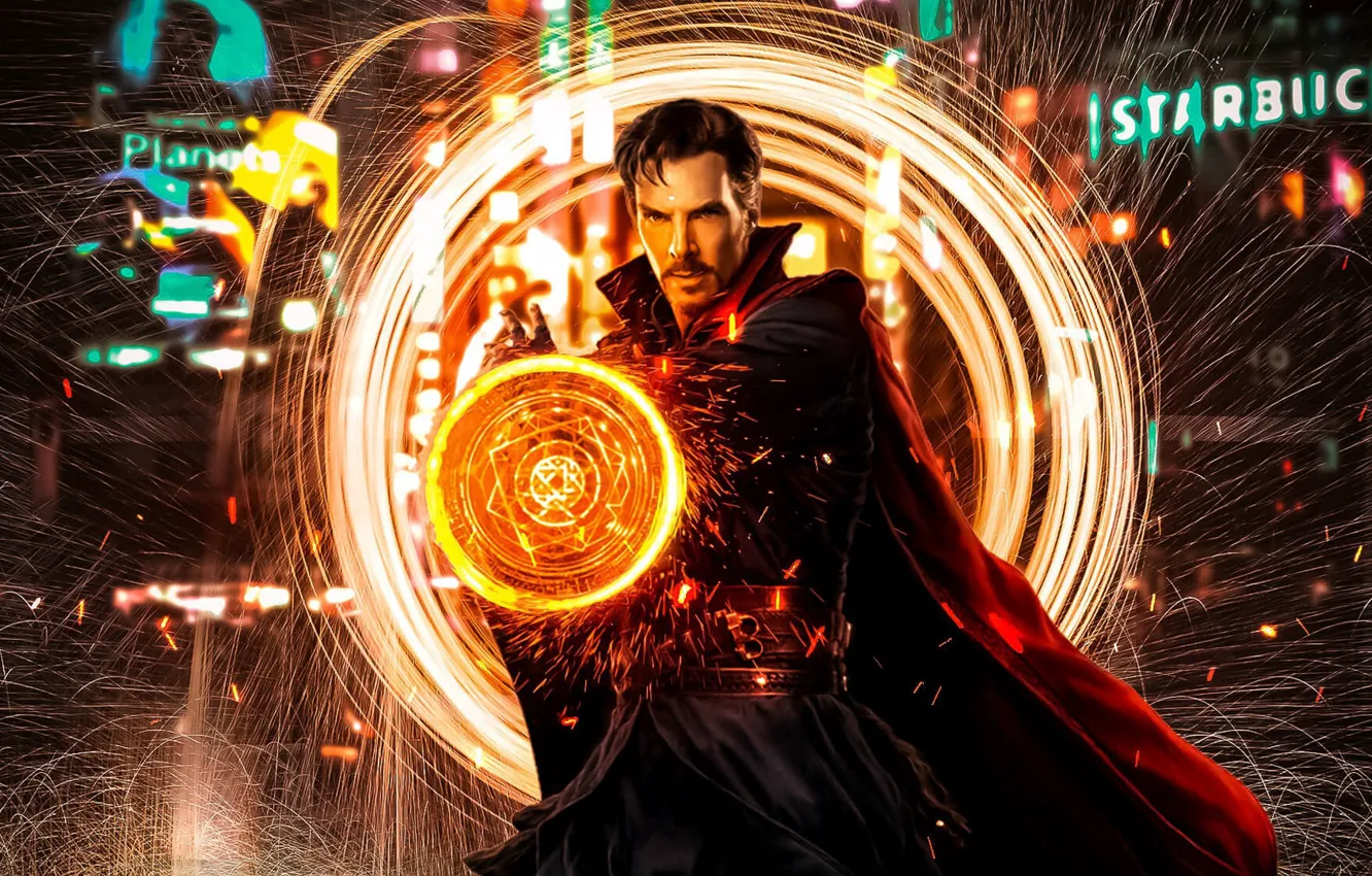 Фото обои портал, Бенедикт Камбербэтч, Benedict Cumberbatch, Doctor Strange, Доктор Стрэндж