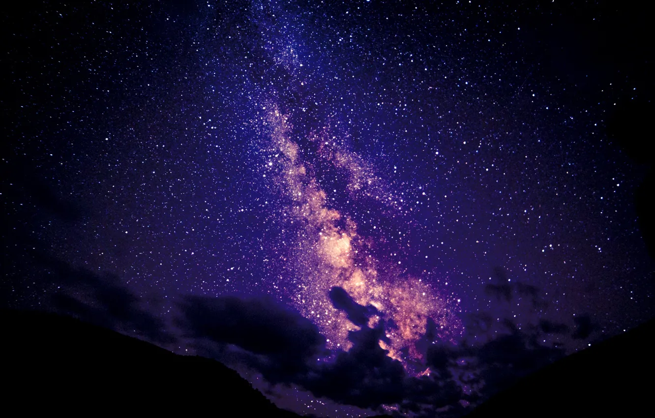 Фото обои Небо, Звёзды, Млечный Путь, Рукав Галактики
