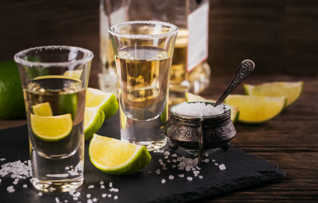 Фото обои lemon, salt, tequila