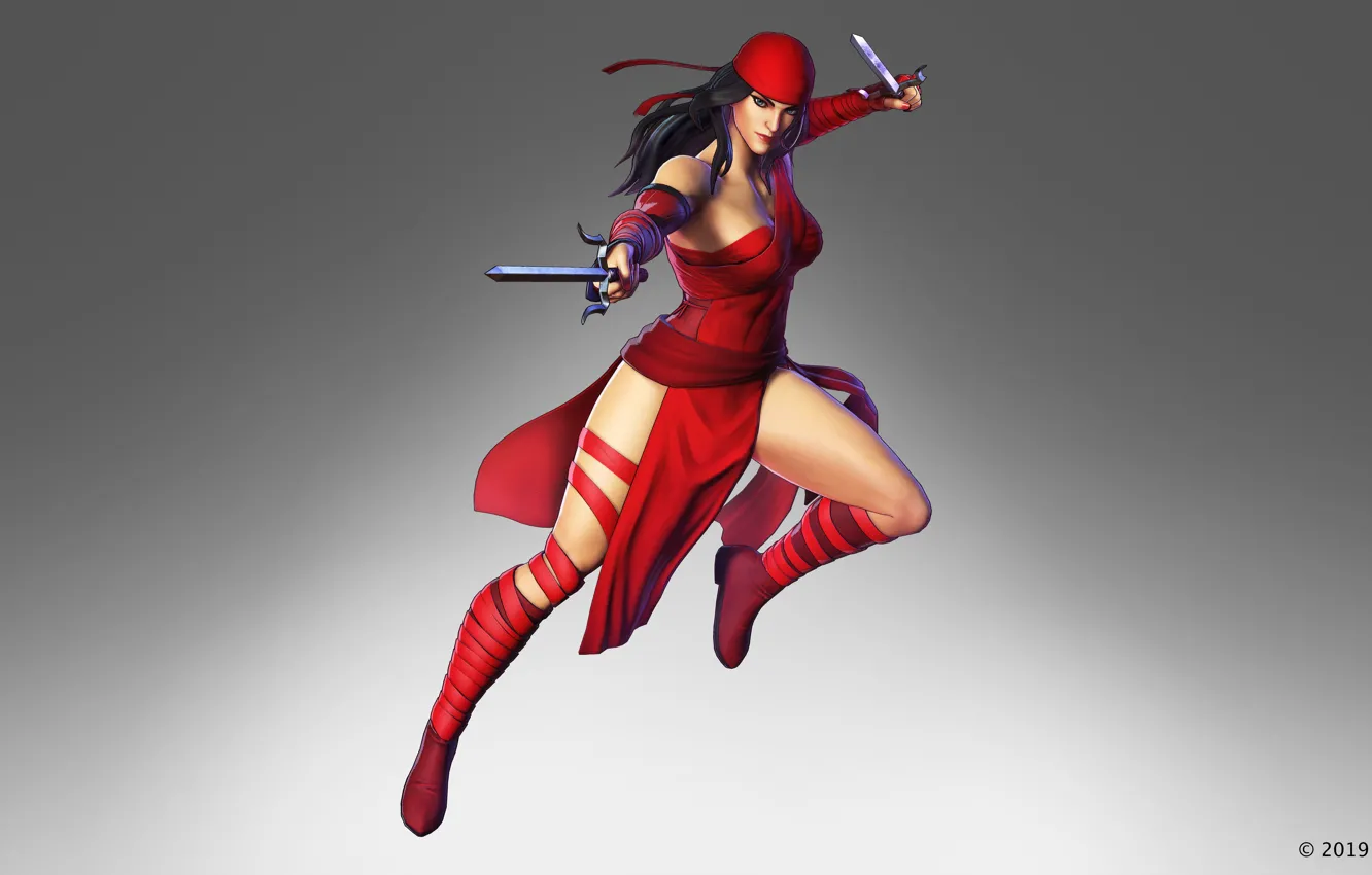 Фото обои девушка, nintendo, marvel, Elektra Natchios, elektra, the black order, marvel ultimate alliance 3