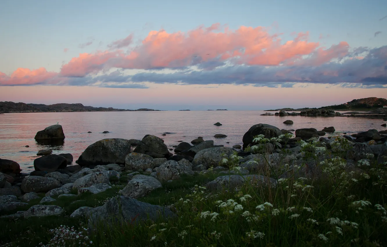 Фото обои море, побережье, Норвегия, Norway, Skadbergsanden