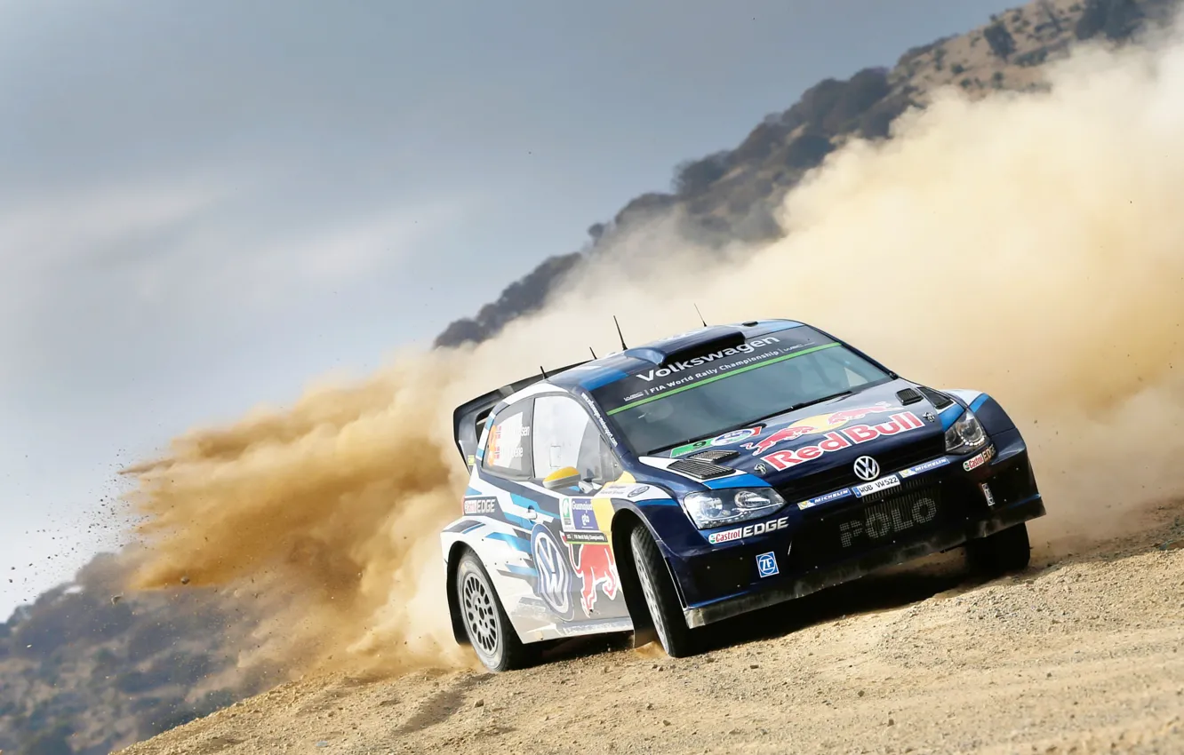 Фото обои Пыль, Volkswagen, WRC, Rally, Polo