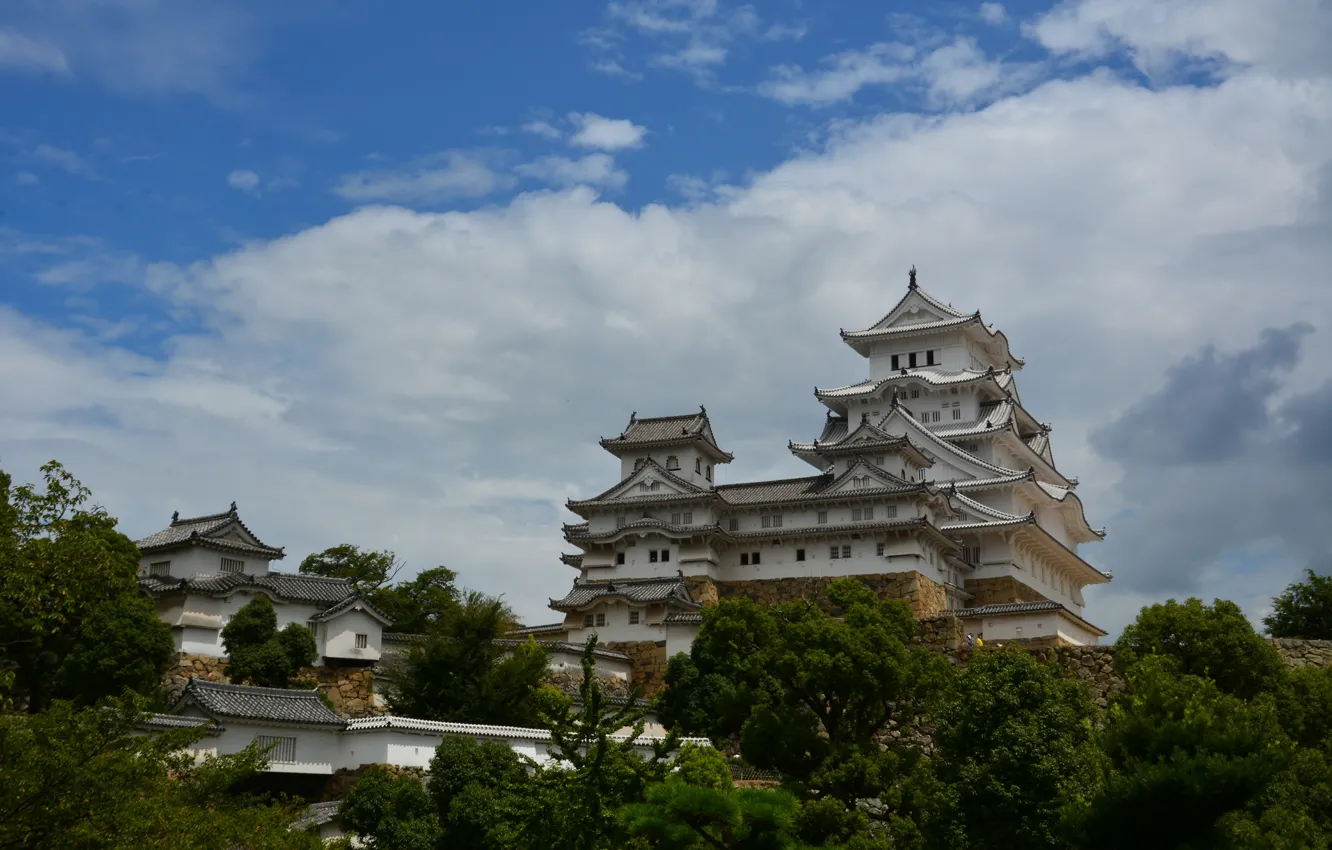 Фото обои Япония, Japan, Himeji Castle, Химедзи, Замок Химэдзи