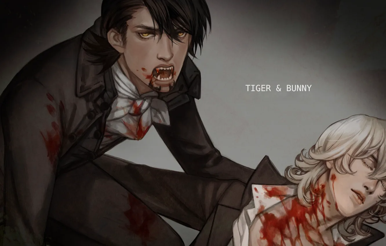 Фото обои жертва, арт, вампир, Котецу, Тигр и кролик, Tiger and Bunny, Барнаби