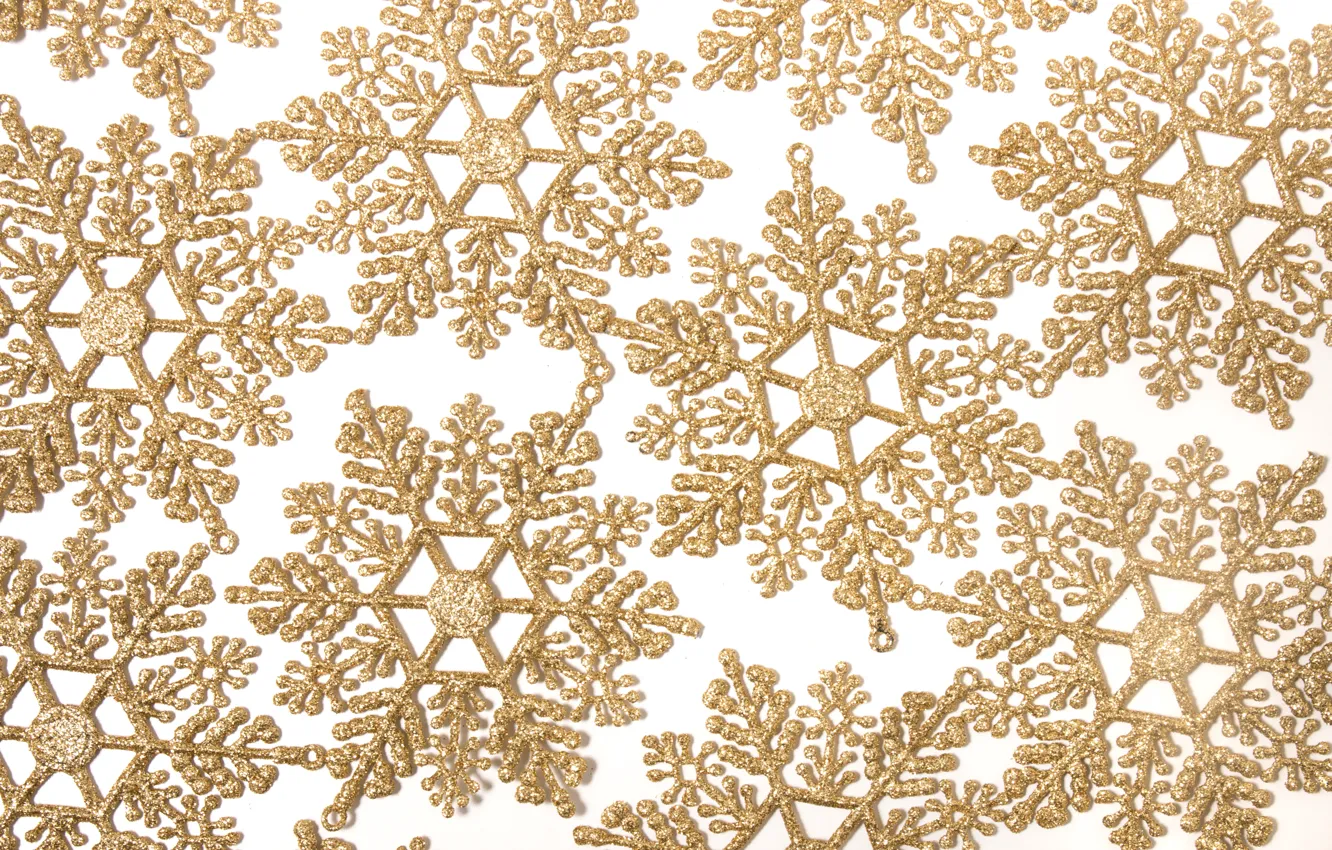 Фото обои зима, снежинки, фон, Новый Год, Рождество, golden, Christmas, winter
