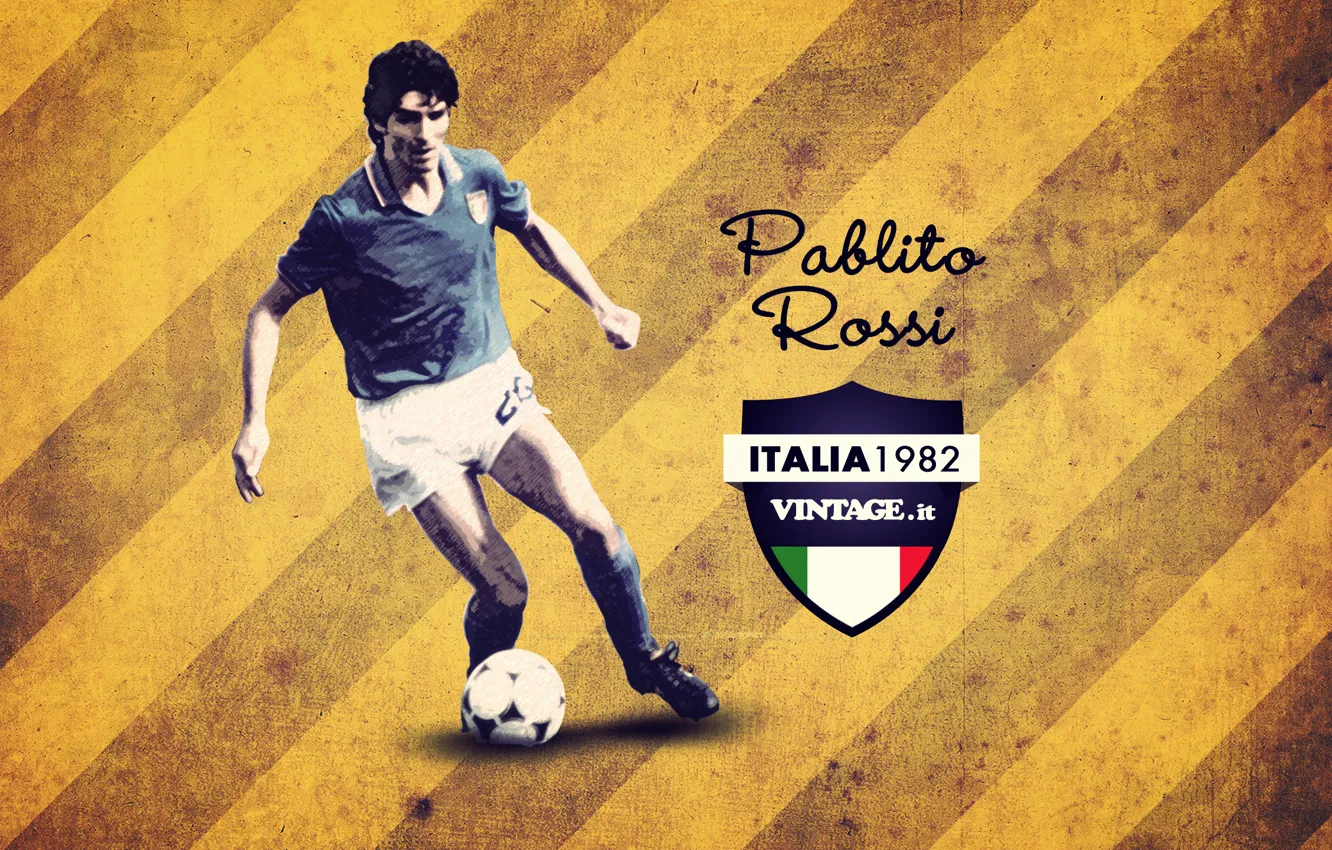 Фото обои нападающий, итальянский футболист, Паоло Росси, Paolo Rossi