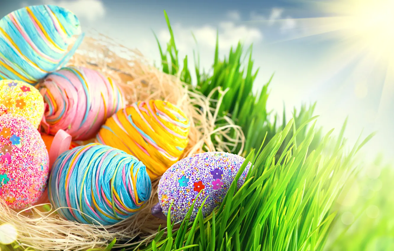 Фото обои яйца, colorful, пасха, happy, разноцветные, spring, Easter