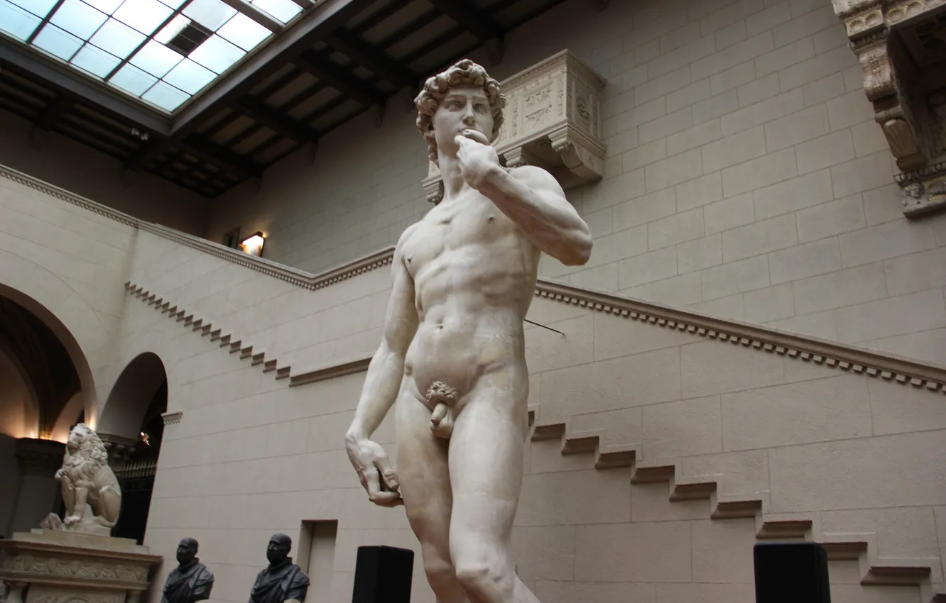 Фото обои Статуя, Москва, Скульптура, Ренессанс, Микеланджело, Michelangelo, Давид, David