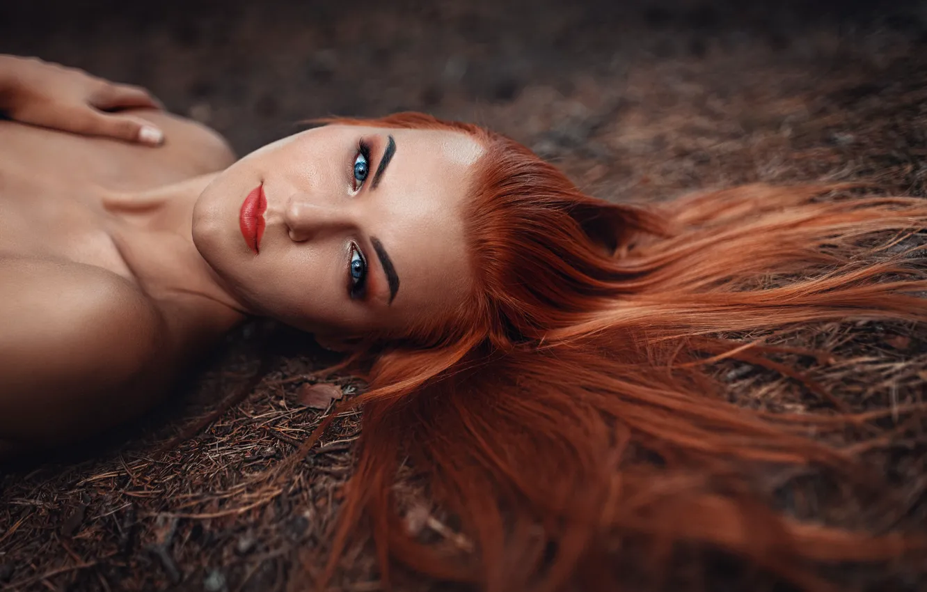 Фото обои sexy, pretty, redhead, nude, Andrius Stankūnas