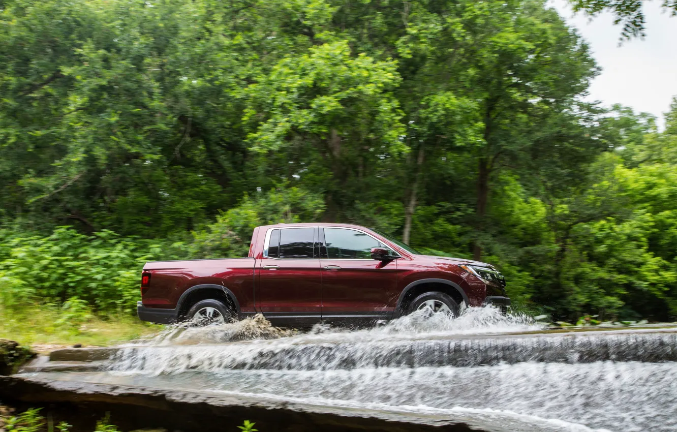 Фото обои вода, Honda, пикап, Ridgeline, 2019