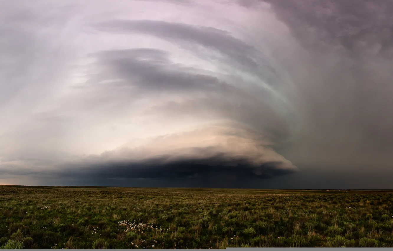 Фото обои поле, тучи, шторм, природа, стихия, буря, панорама