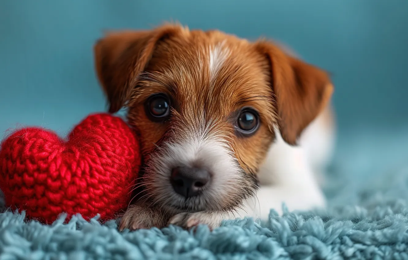 Фото обои сердце, собака, милый, щенок, puppy, heart, dog, lovely