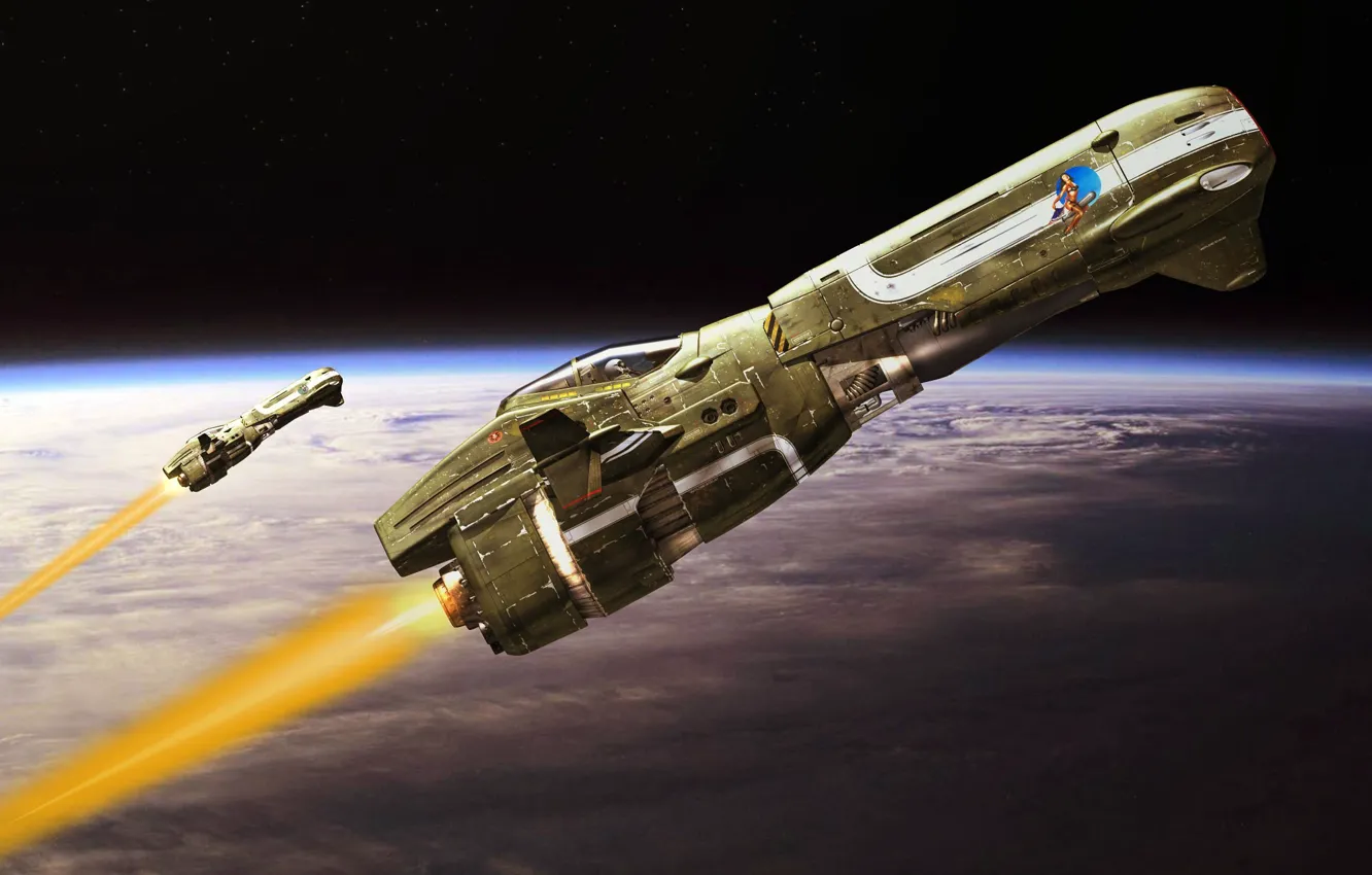 Фото обои космос, планета, space, planet, spaceships