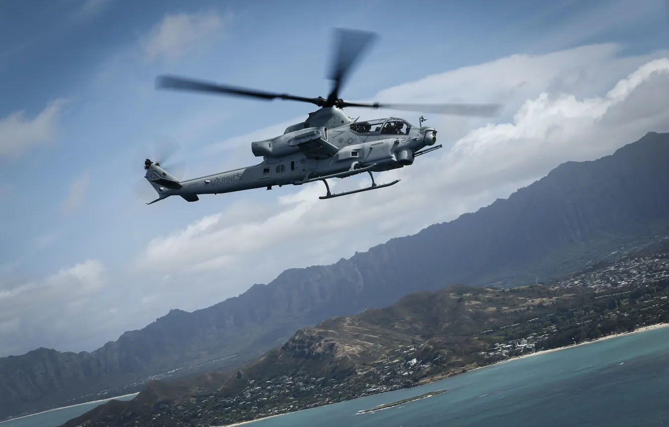 Фото обои Вертолет, US Marine Corps, AH-1Z Viper