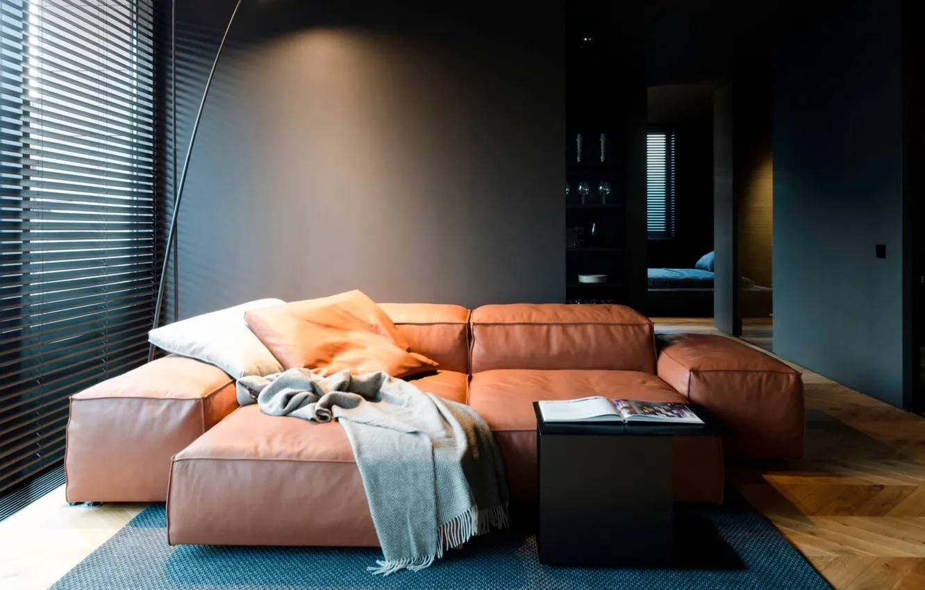 Фото обои интерьер, спальня, гостиная, Man's Space, Modern Bachelor Pad