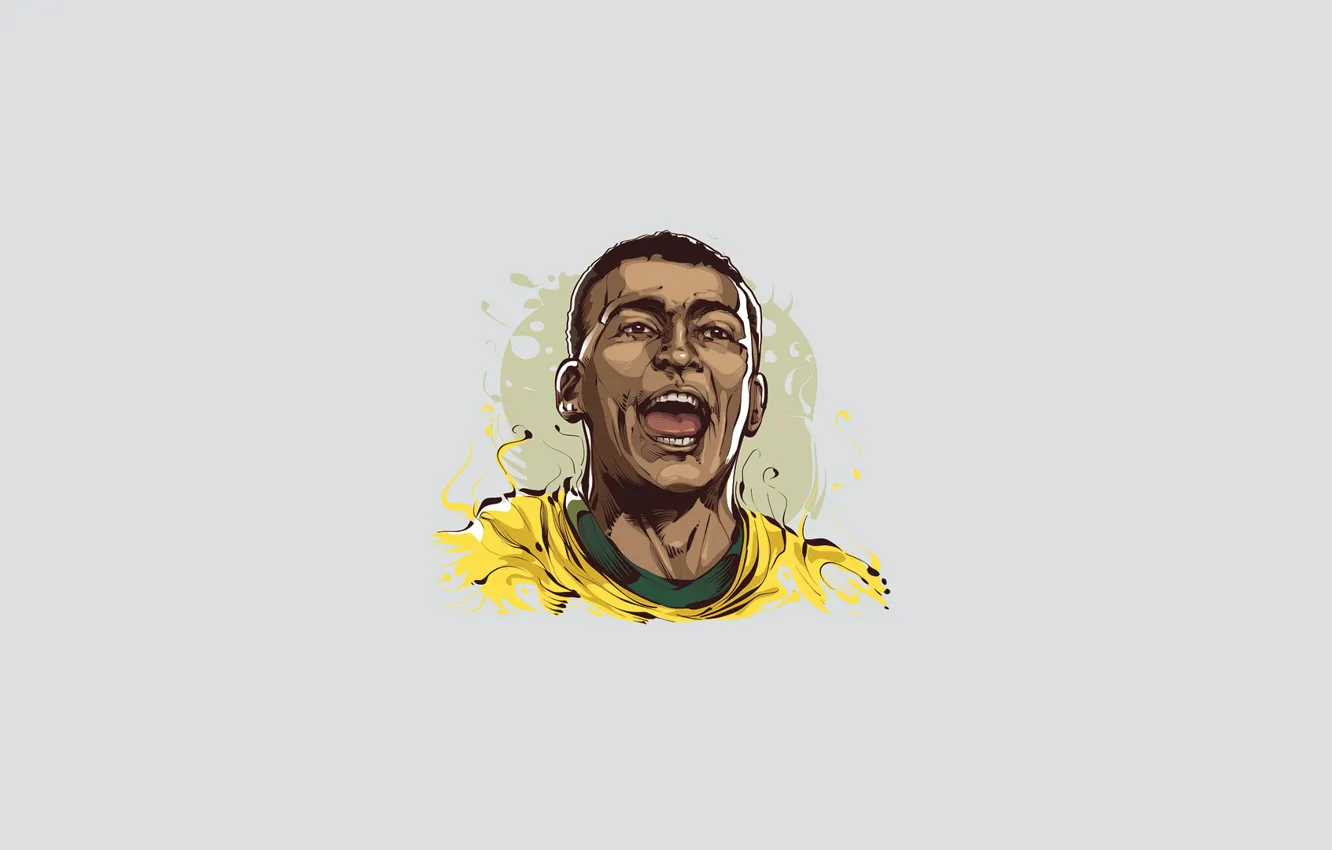 Фото обои Brazil, Soccer, Minimalism, Romario