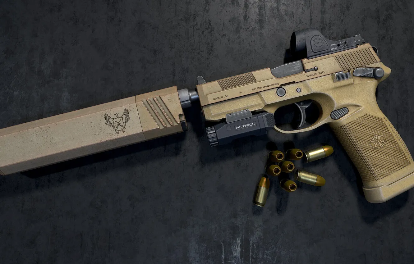 Фото обои пистолет, оружие, pistol, weapon, FN FNX-45