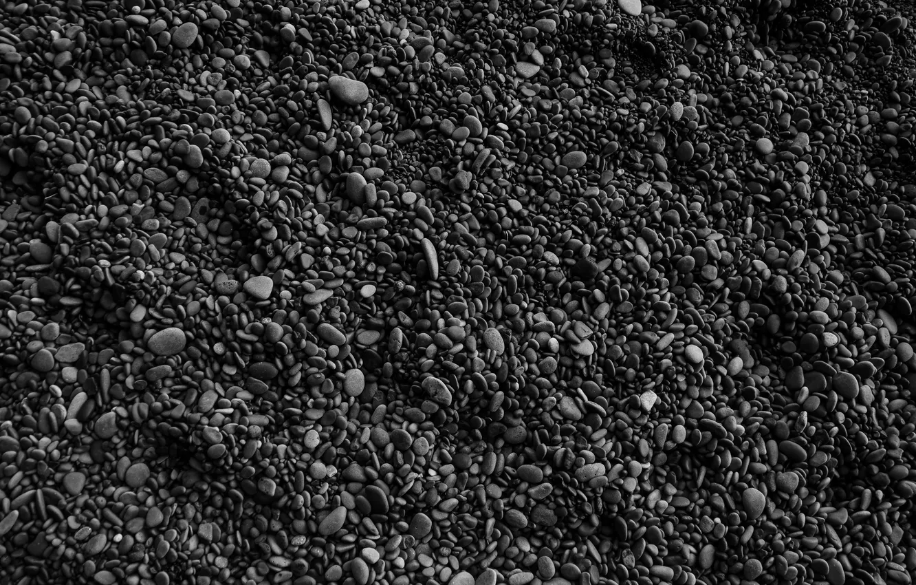 Фото обои black, beach, pattern, stones