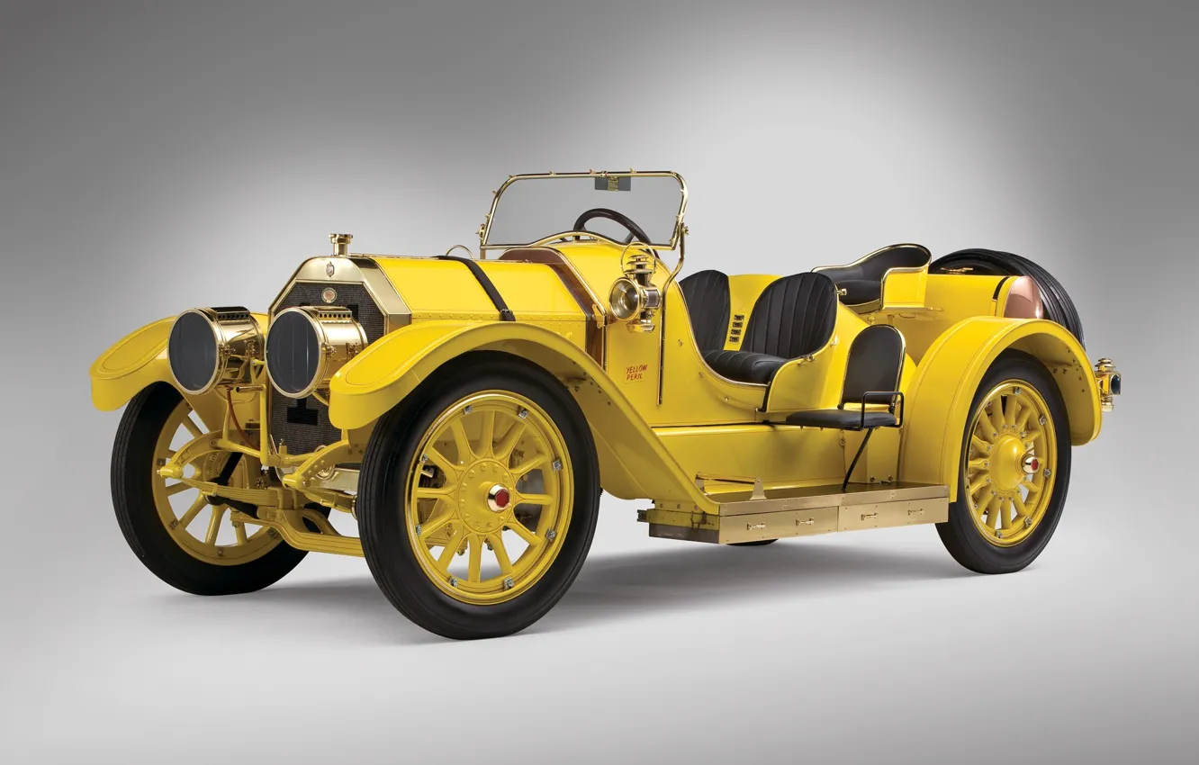 Фото обои ретро, retro, 1911, Oldsmobile, Race Car, Autocrat "Yellow Peril", 500см3, brass era